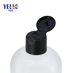 Round Clear PET Plastic Empty Shampoo Bottles , Shampoo Pump Containers With Flip Cap