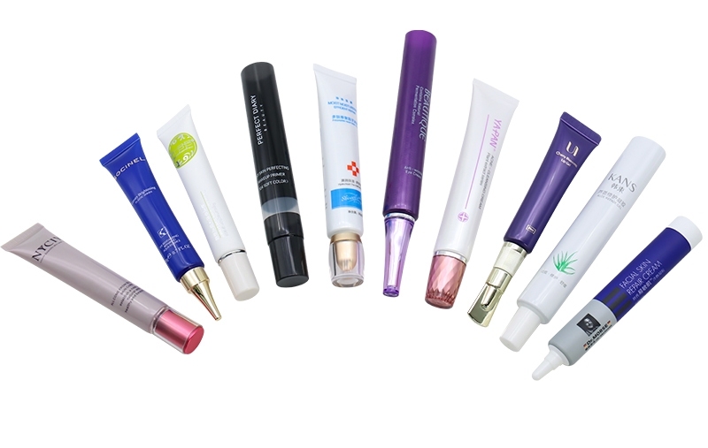 Luxury PE Plastic Cream Tubes Hot Stamping Printing With Golden Nozzle