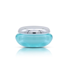 Clear Beauty Cream Jars , Empty Plastic Cosmetic Jars Silver Plating Effects