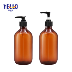Wholesale 300ml 500ml Refillable Amber Shampoo Bottles With Pump