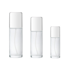 Skin Care Refillable Empty Glass Lotion Bottles With Pump 100 / 120Ml