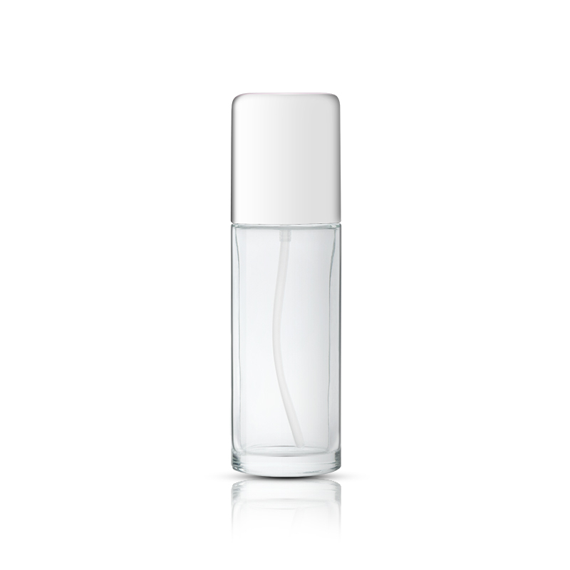 Skin Care Refillable Empty Glass Lotion Bottles With Pump 100 / 120Ml