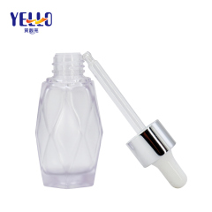 Diamond Shape Eco PETG Serum Pump Bottle , Empty Plastic Dropper Bottle