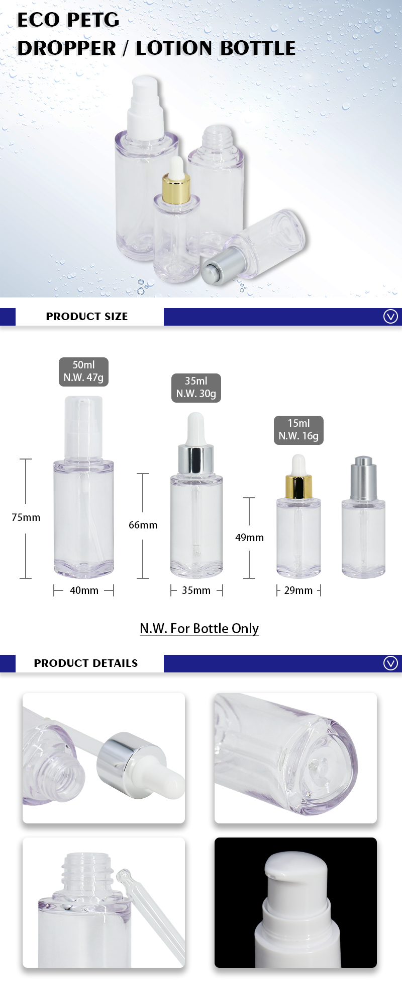 triangle dropper bottle 50ml