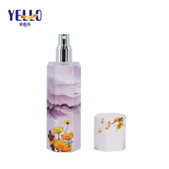 Unique Design Hexagon Empty Bottles and Jars for Skincare Set Chinese Style Printing