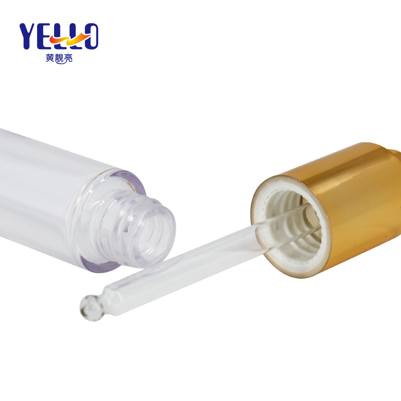 Cylinder Clear 25ml Press Button Plastic Dropper Bottles