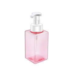 250ml Pink Square Bottles for Shampoo , Eco PETG material Lotion Bottle with Pump