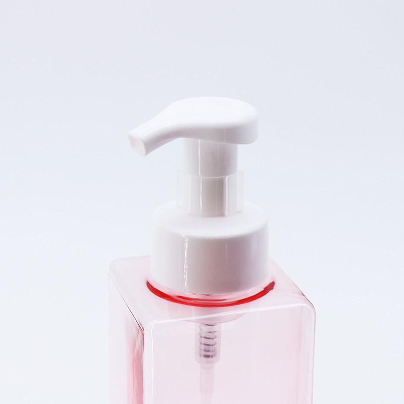 250ml Pink Square Bottles for Shampoo , Eco PETG material Lotion Bottle with Pump
