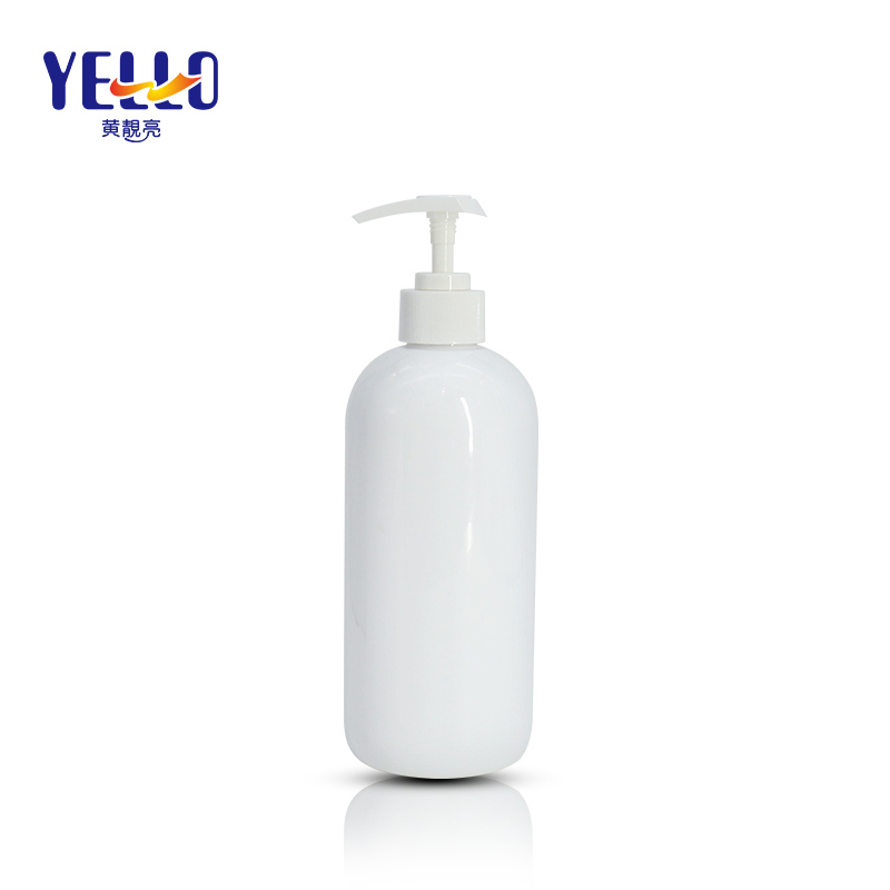 Boston Round Empty Shampoo Bottles With Pump , PET Liquid Body Wash Bottles