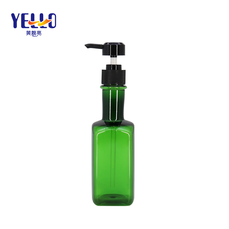 500ml Unique Shampoo Bottles , Square Body Wash Bottle With Long Neck