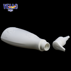 White relief design Lotion Bottles , HPDE Empty Shampoo Bottles Wholesale