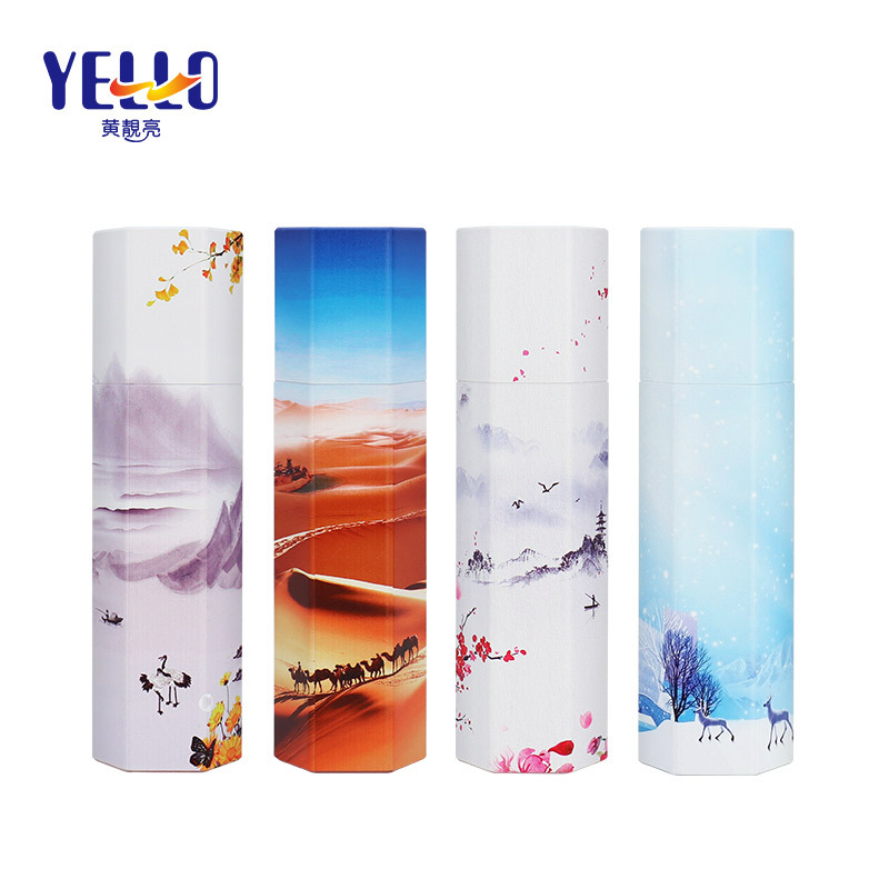 Custom Fancy Hexagonal Cosmetic Bottles And Cream jars Set With Private Logo