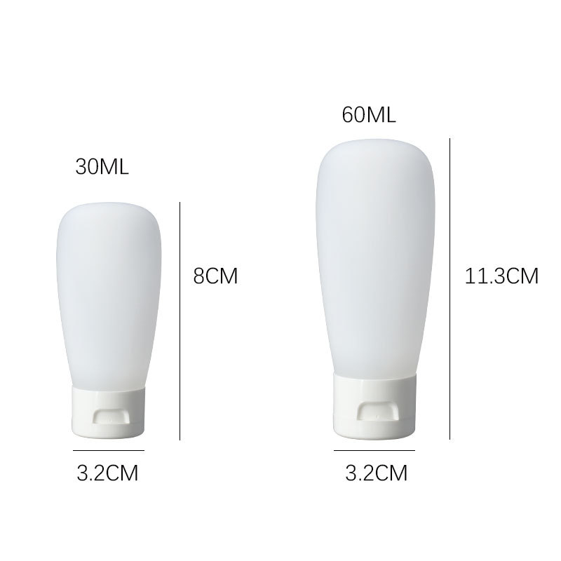 White Empty PE Lotion Bottles , Plastic Hand Cream Bottle with Flip Top Cap