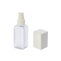 Square Heavy Wall Bottles , White Cosmetic PET Lotion Bottles in high grade