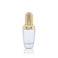 Golden Button Dropper Bottles , 30ml 60ml Glass Essence Oil Bottle with Dropper