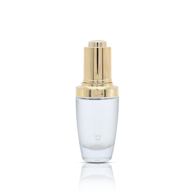Golden Button Dropper Bottles , 30ml 60ml Glass Essence Oil Bottle with Dropper