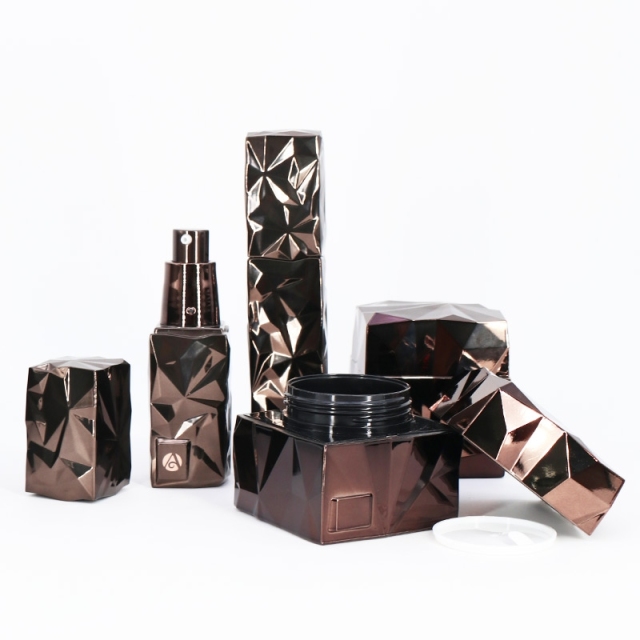 Wholesale Cosmetic Square Cream Jars , Cream jar of 40ml Brown color