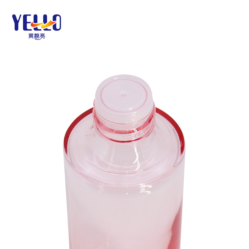 Empty Cosmetic Pink Toner Bottles / Heavy Wall PET Toner Bottle Factory Supply