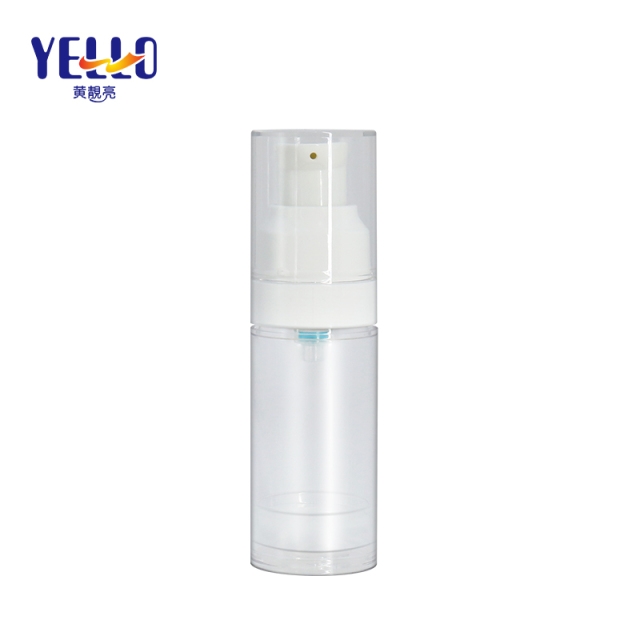 20ml Refillable Airless Pump Bottle / Clear Eye Cream Bottle Wholesale