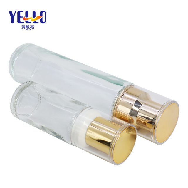 Custom Cosmetic Clear Glass Lotion Bottles Empty 120ml 100ml 40ml 30ml
