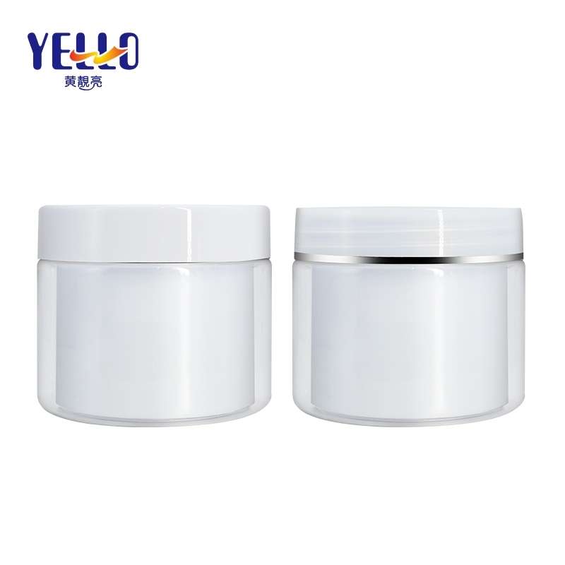 Double Wall Plastic Mask Cream Jars 30g 50g / Personalized PET Cosmetic Jars