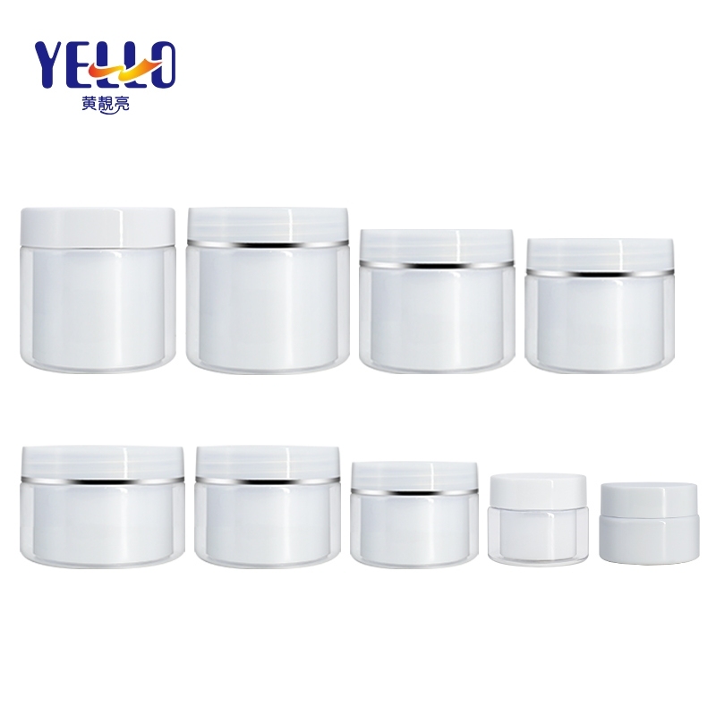 Double Wall Plastic Mask Cream Jars 30g 50g / Personalized PET Cosmetic Jars