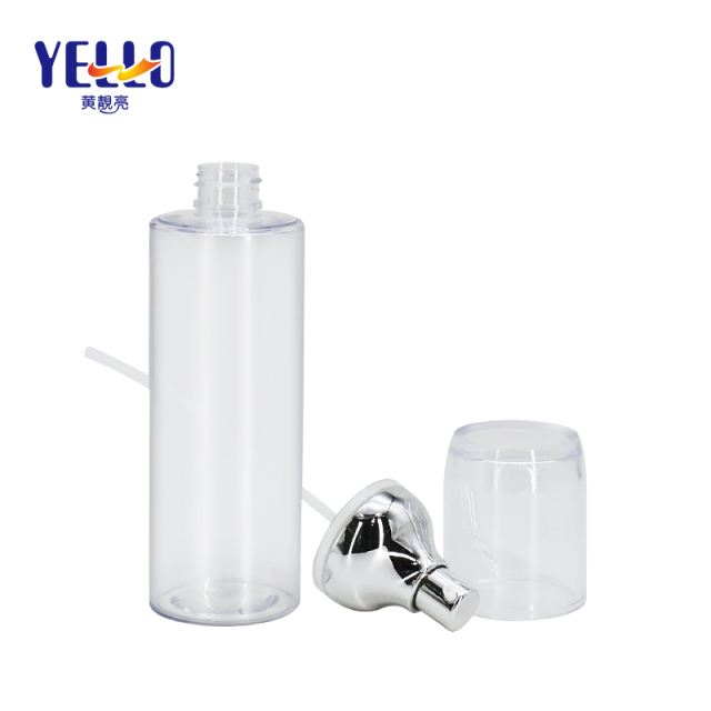 120ml 150ml PET Clear Lotion Pump Bottle / Skincare Cream Packaging Bottle