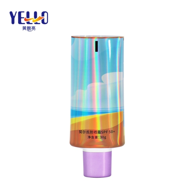 Custom Fancy Empty Lotion Squeeze Tubes / Black Oval Cosmetic Tubes Wholesale