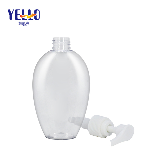 Fancy Clear Body Lotion Bottle 200ml with Dispenser Pump , Empty Shampoo Shower Holders