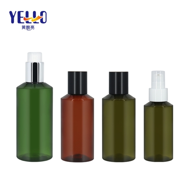 100ml 150ml 200ml PET Plastic Spray Bottles / Amber Fine Mist Spray Bottle Wholesale