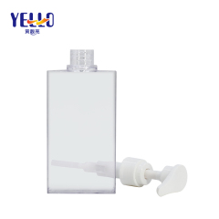 Clear Square Empty Lotion Bottles 200ml 300ml 500ml / PETG Clear Shampoo Shower Bottle