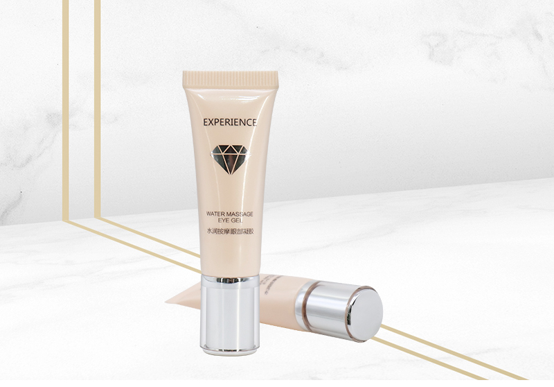 Mini 10g LDPE Plastic Tube For Eyes Gel / Cosmetic Squeeze Nozzle Tubes with Acrylic Caps