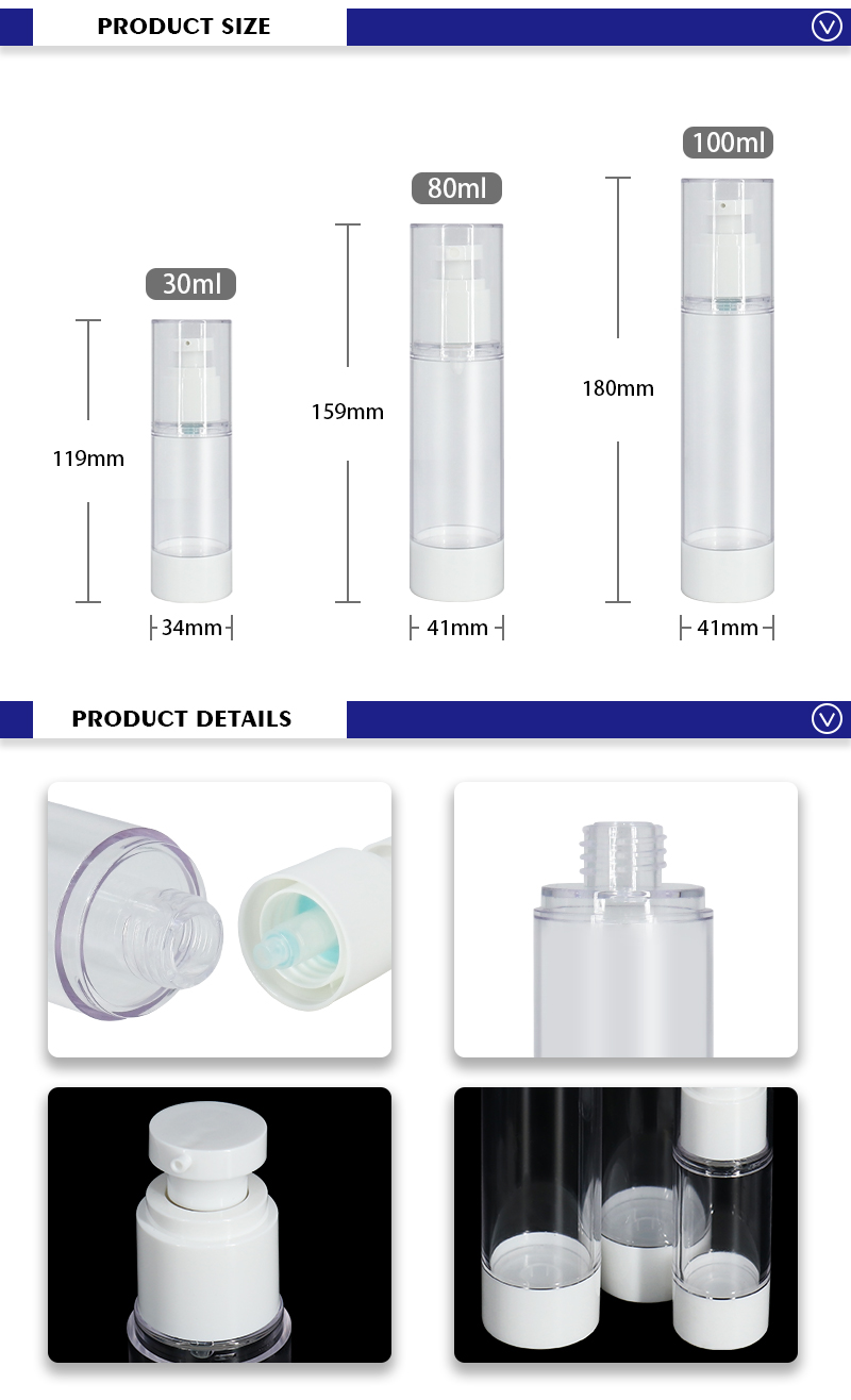 plastic airless spray bottles