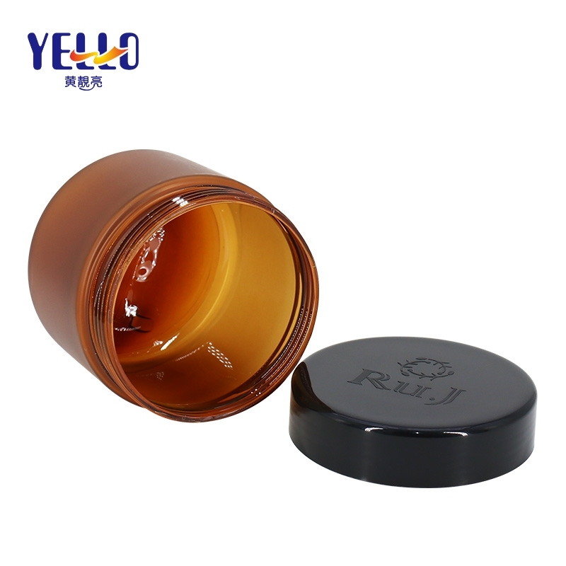 Frosting Amber Color Hair Mask Jars 8oz / 250 ML PETG Body Cream Bottle Jar
