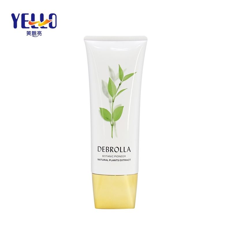 Oval Plastic Cosmetic Tube Packaging / 250ml 8.4 oz LDPE Cosmetic Squeeze Tubes With Gold Screw Cap