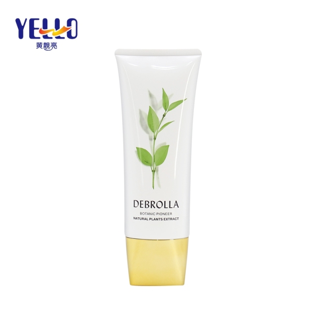 Oval Plastic Cosmetic Tube Packaging / 250ml 8.4 oz LDPE Cosmetic Squeeze Tubes With Gold Screw Cap