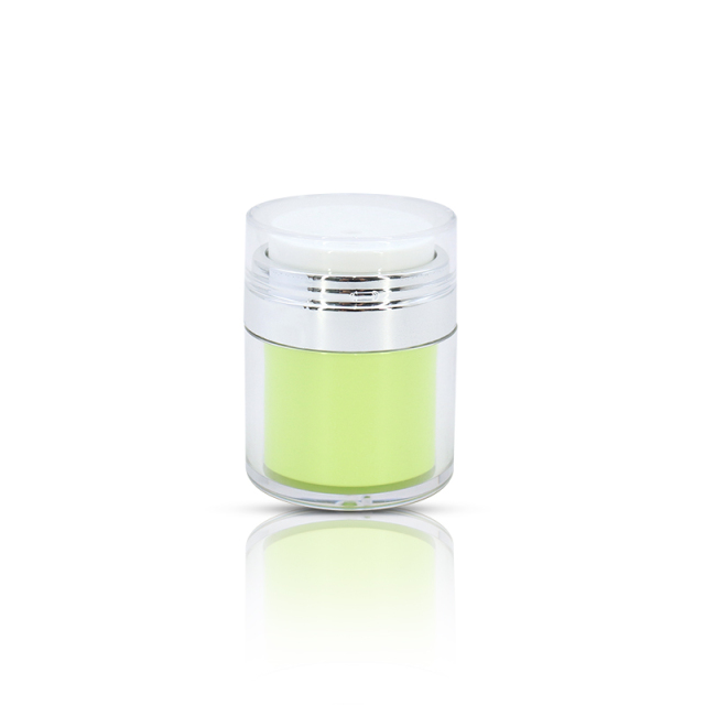 Luxury Green Acrylic Airless Pump Container Cream Jar 15G 30G 50G