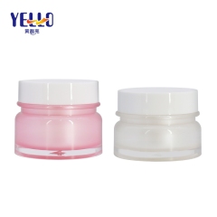 Refillable 30g 50g Acrylic Jars For Cosmetics Pink Color Custom Logo