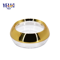 10g 30g Clear Gold Plastic Cosmetic Jars For Cream / AS Cream Capsule Containers For Cream