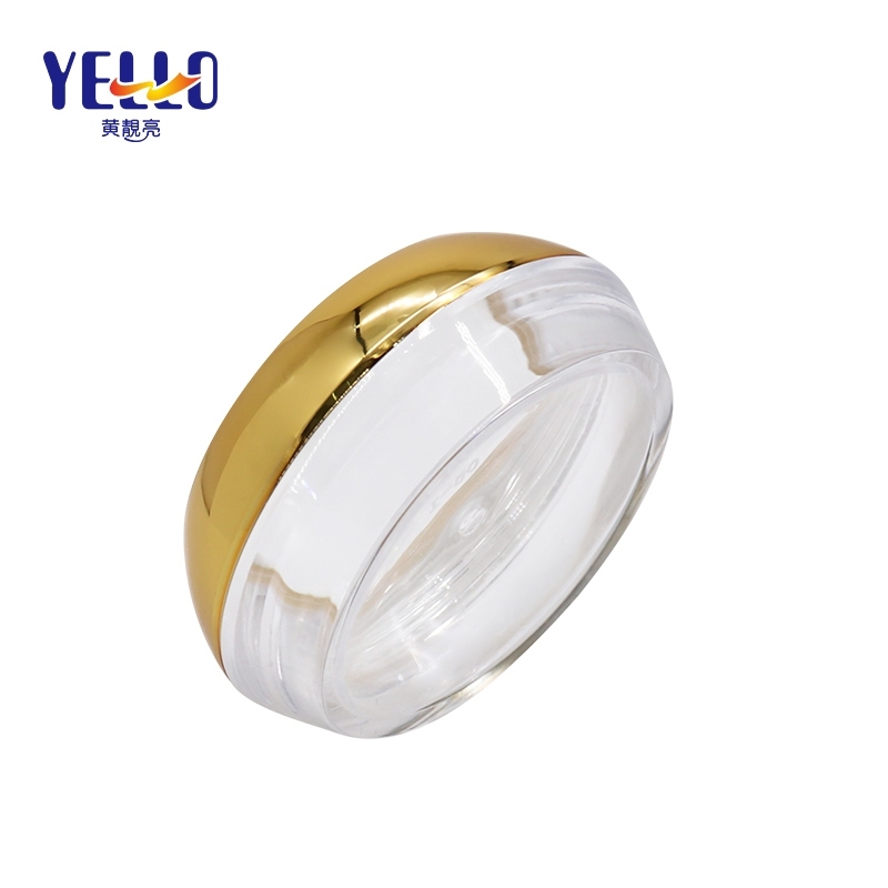 10g 30g Clear Gold Plastic Cosmetic Jars For Cream / AS Cream Capsule Containers For Cream