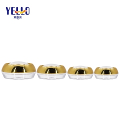 10g 30g Clear Gold Plastic Cosmetic Jars For Cream / AS Cream Capsule Containers For Cream