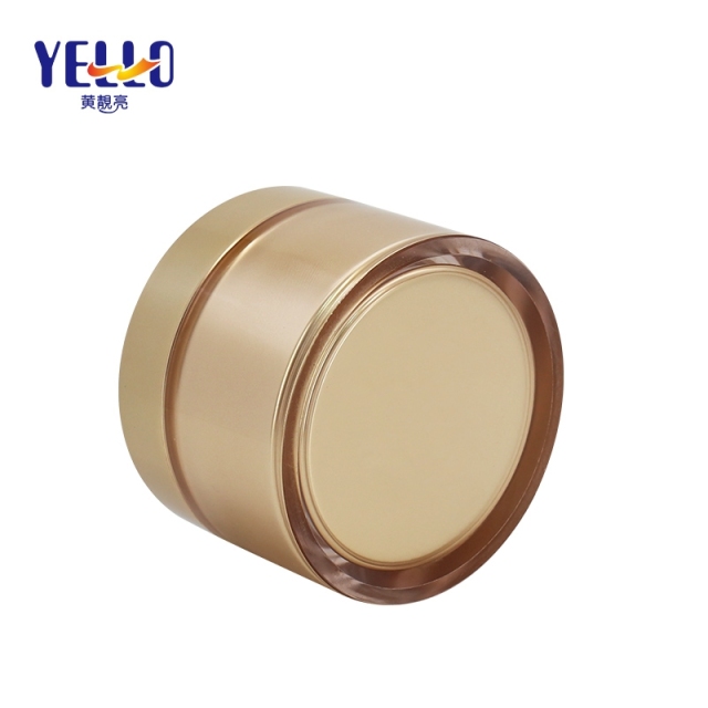 Empty PS 200g Plastic Cosmetic Jars For Body Lotion , Gold Cream Jar Supplier