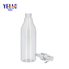 Personal Care 10oz Tranparent Plastic Shampoo Bottles With Dispenser Pump