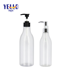Personal Care 10oz Tranparent Plastic Shampoo Bottles With Dispenser Pump