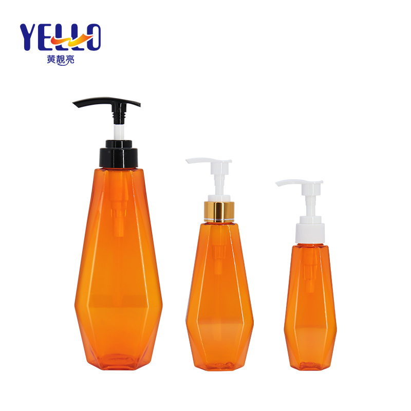 Irregular Transparent Plastic Lotion Shampoo Bottles 120ml 200ml