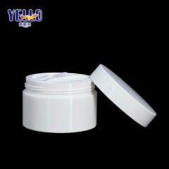 100g White Big Cosmetic Cream Jar Containers Empty , Split Grid Plastic Pots For Cream