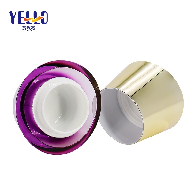 Gradient Color Customized 50g Cream Containers Cosmetic Jar , PMMA Empty Bottle Jar