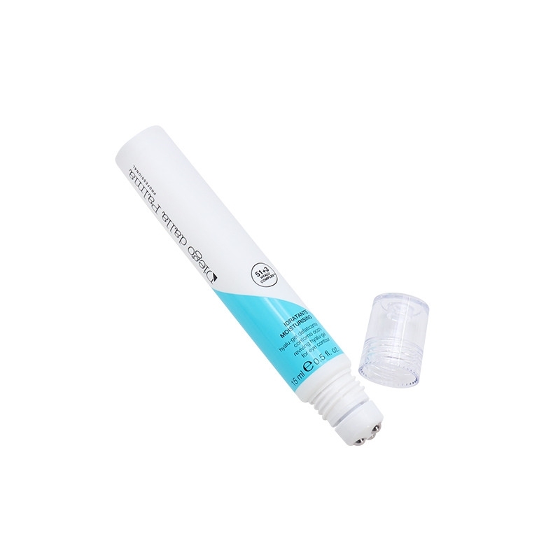 15 Gram Empty Plastic PE Cosmetic Massage Eye Cream Tubes / Roller On Ball Tube Containers