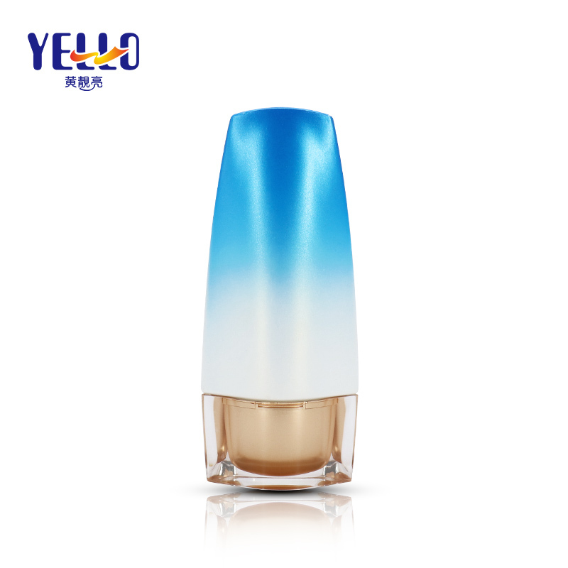 50ml PE Plastic Sunscreen Cream Lotion Bottles / Empty Nozzle Bottles With Acrylic Lids