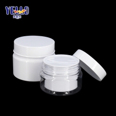 Round White PET Plastic Facial Eyes Serum Bottle Jars For Sale , Different Sizes Empty Cream Jars Available